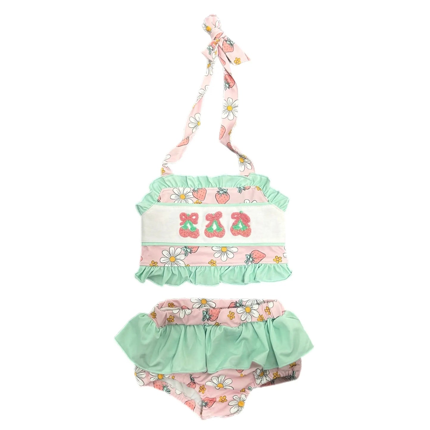 Strawberries two piece Swimsuit Leopardbaby Boutique