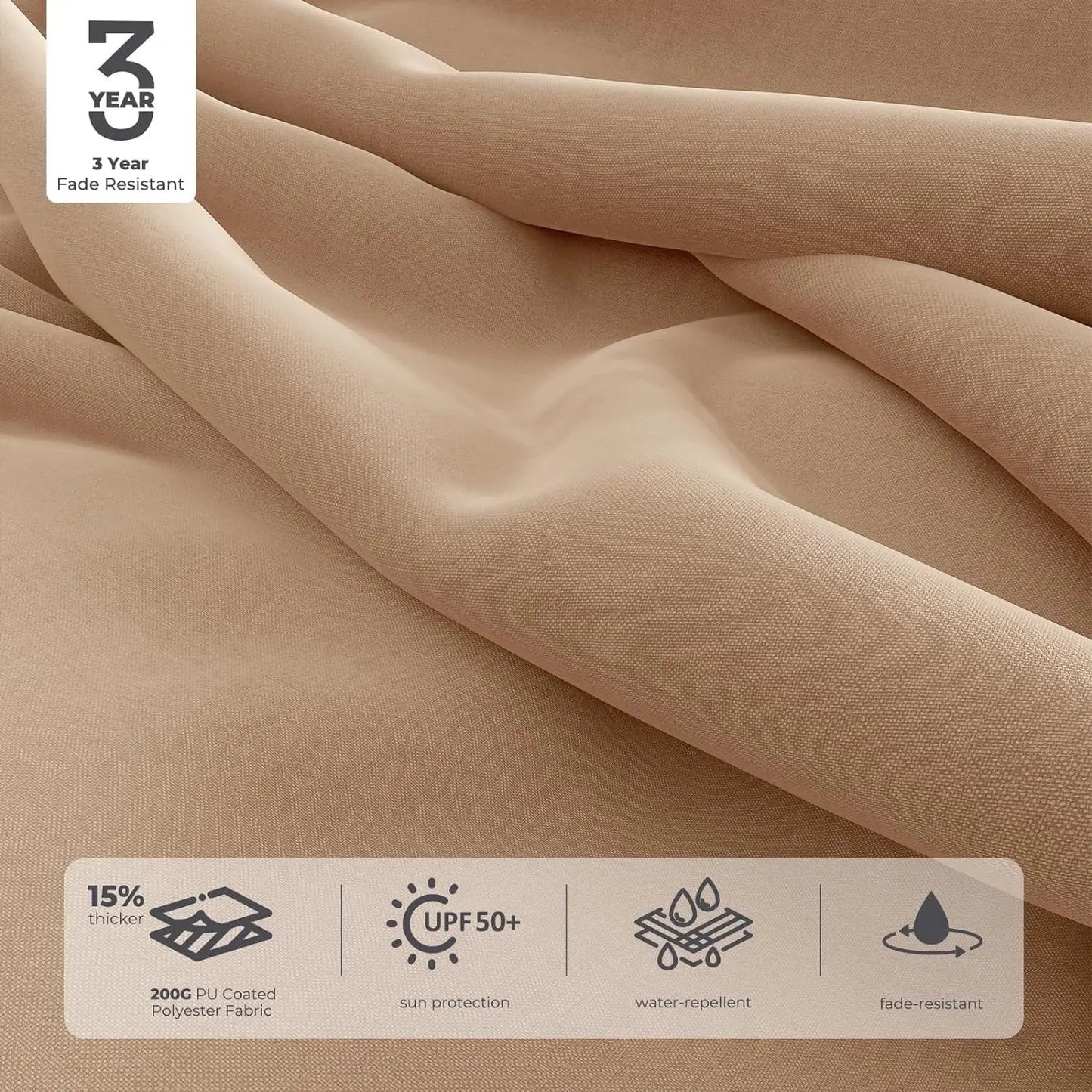 11FT Cantilever Umbrella with Base Outdoor Large round Aluminum Offset Umbrella for Patio Garden Backyard (Champagne, 11 FT)-4