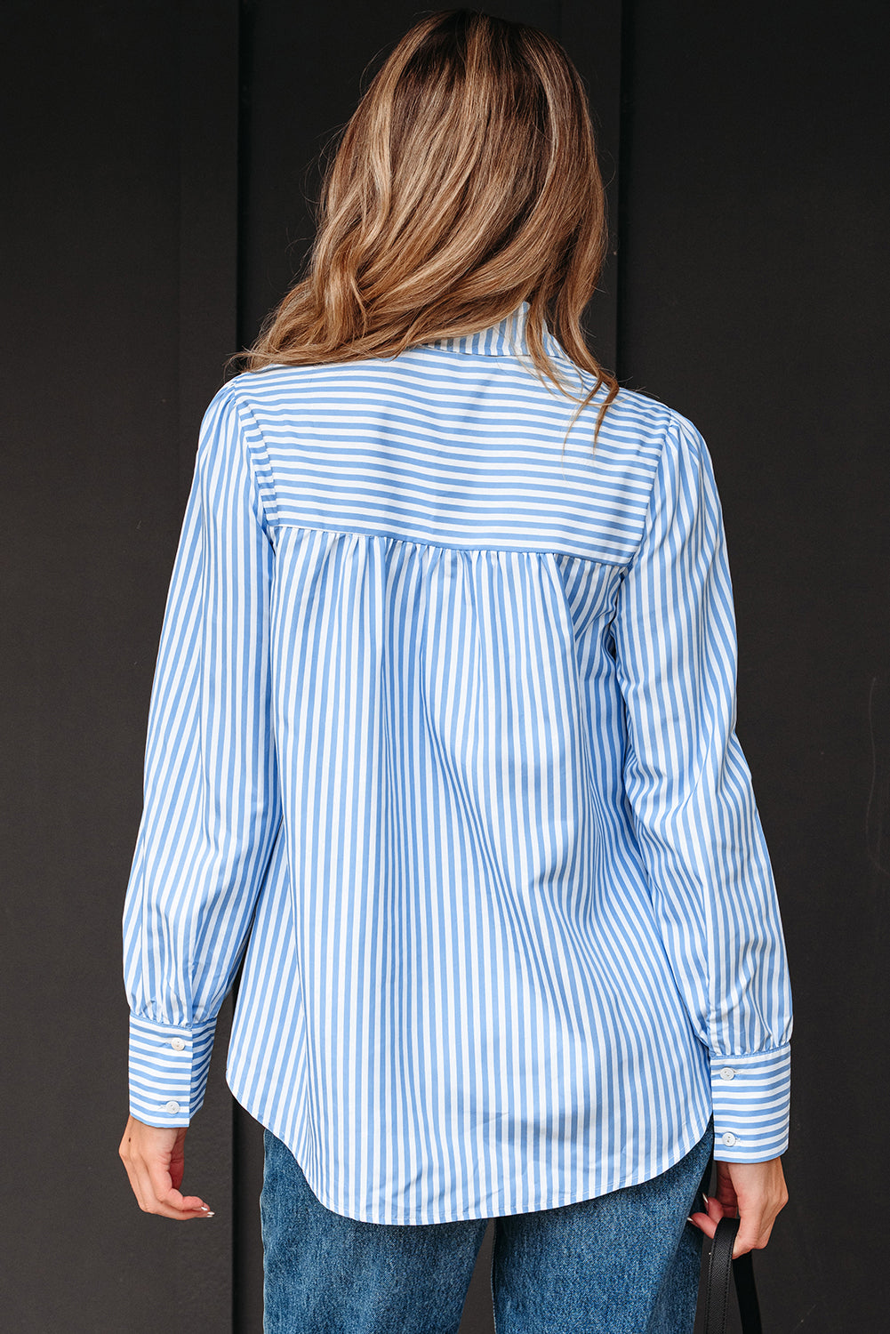 Emersyn Stripe Long Sleeve Top Threaded Pear