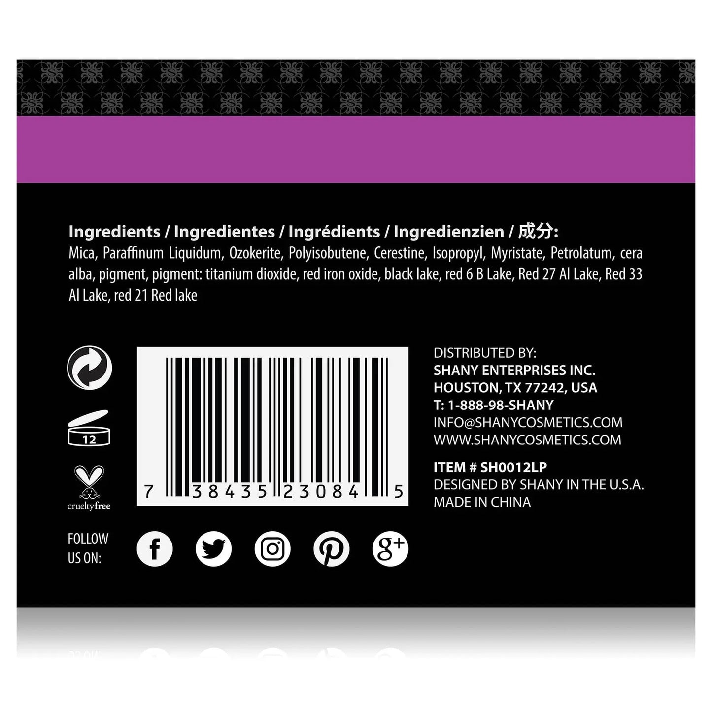 Slick & Shine Lipstick Set - 12 color Long Lasting & Moisturizing SHANY