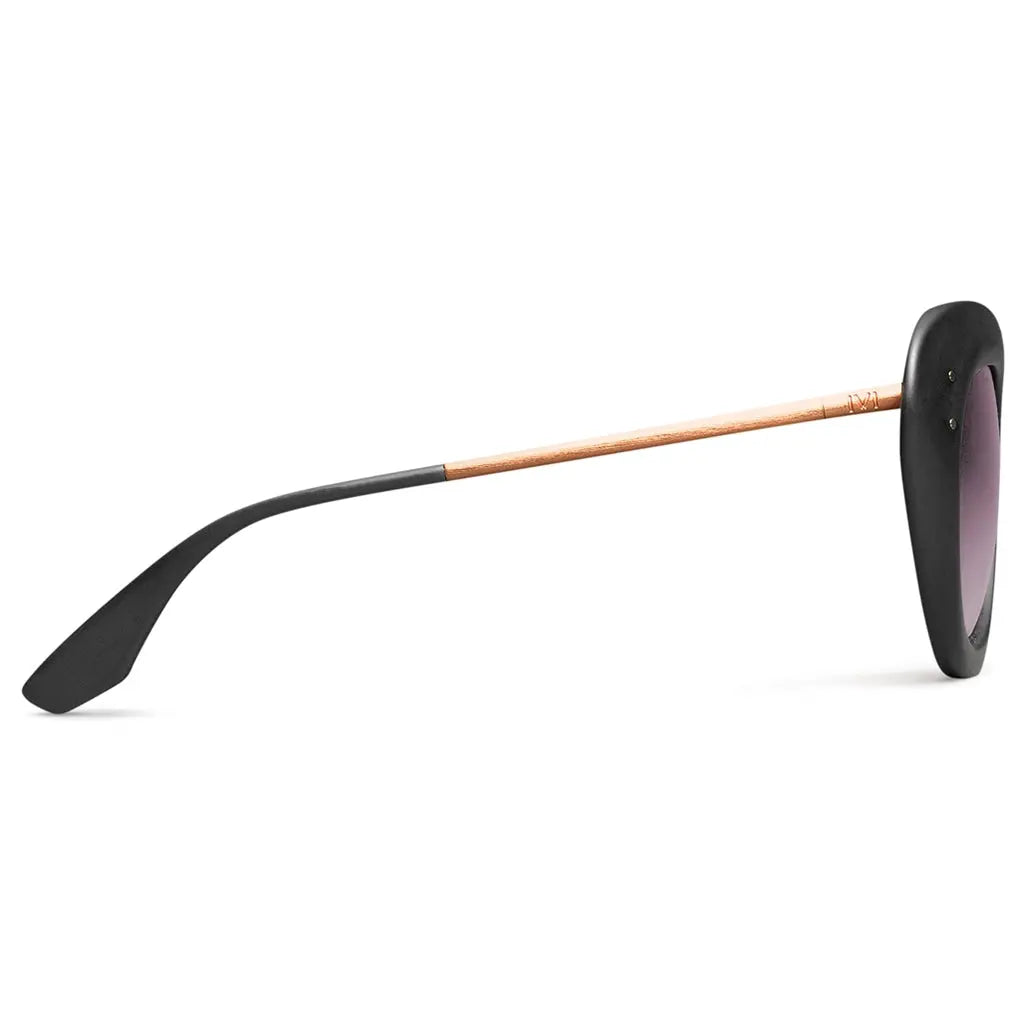 Faye: Matte Black - Rose Gold / Rose Gradient Lens - Get it from Bo