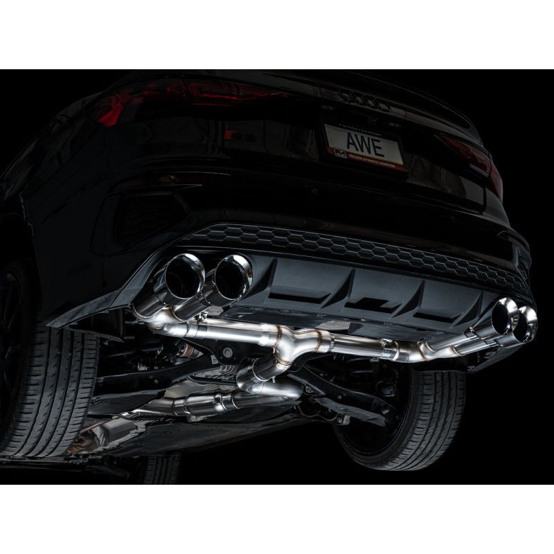 AWE 22-24 Audi 8Y S3 Track Edition Exhaust - Chrome Silver Tips NP Motorsports
