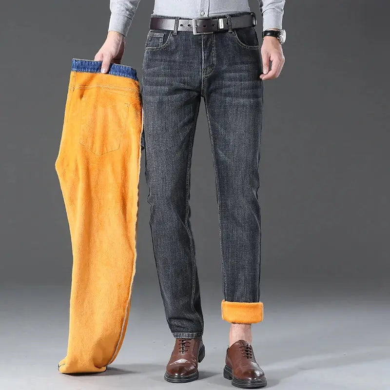 Men's Denim Jeans Fleece Lined Winter Weather Get it from Bo