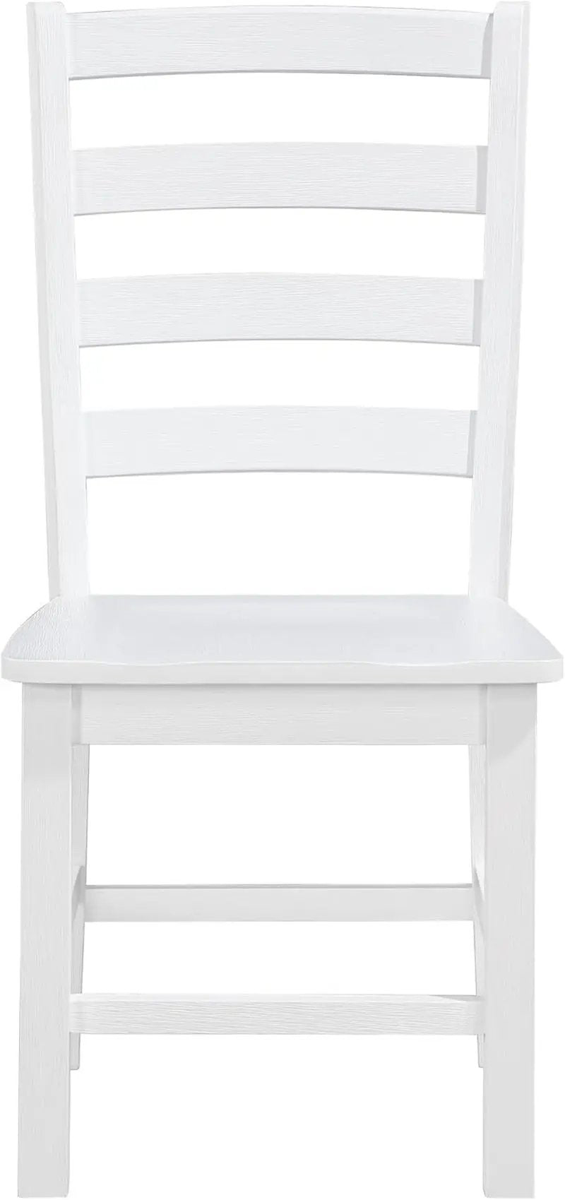 Dining Chairs Set of 2, Dining Chairs with Solid Wood Legs and Footrest, High Ladder Back Farmhouse Dining Chairs, Wooden Dining Room Chairs, White-4