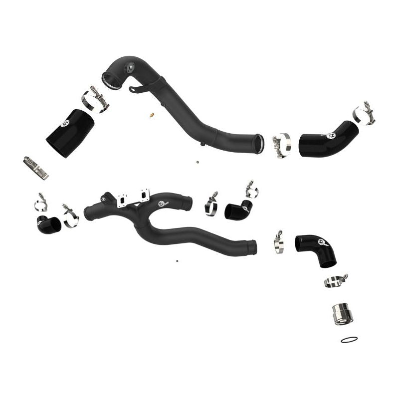 AFE 18-22 Kia Stinger V6-3.3L BladeRunner Alum Hot/Cold Charge Pipe Kit Black NP Motorsports