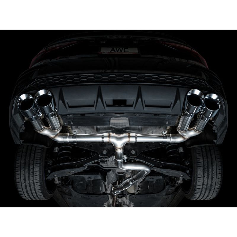 AWE 22-24 Audi 8Y S3 Track Edition Exhaust - Chrome Silver Tips NP Motorsports