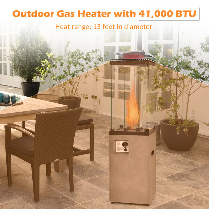 41,000 BTU Propane Patio Heater with Metal Hood ShipItFurniture
