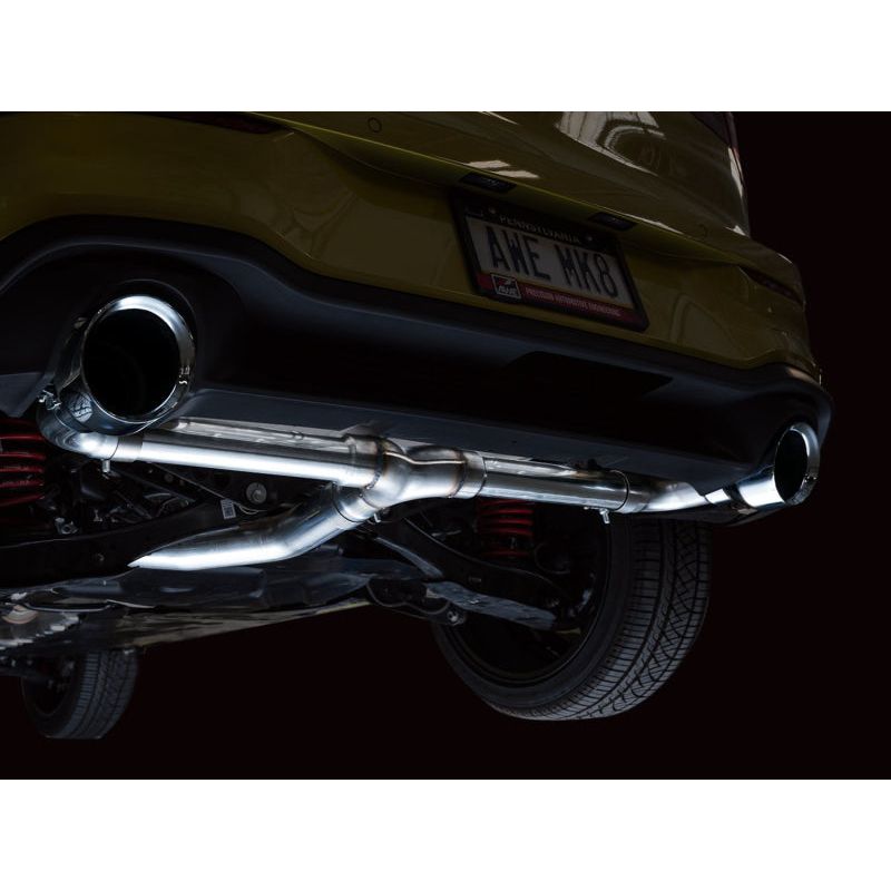 AWE 2022 VW GTI MK8 Track Edition Exhaust - Chrome Silver Tips NP Motorsports