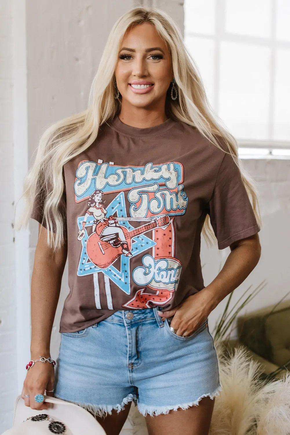 Honky Tonk Fashion Tee Threaded Pear