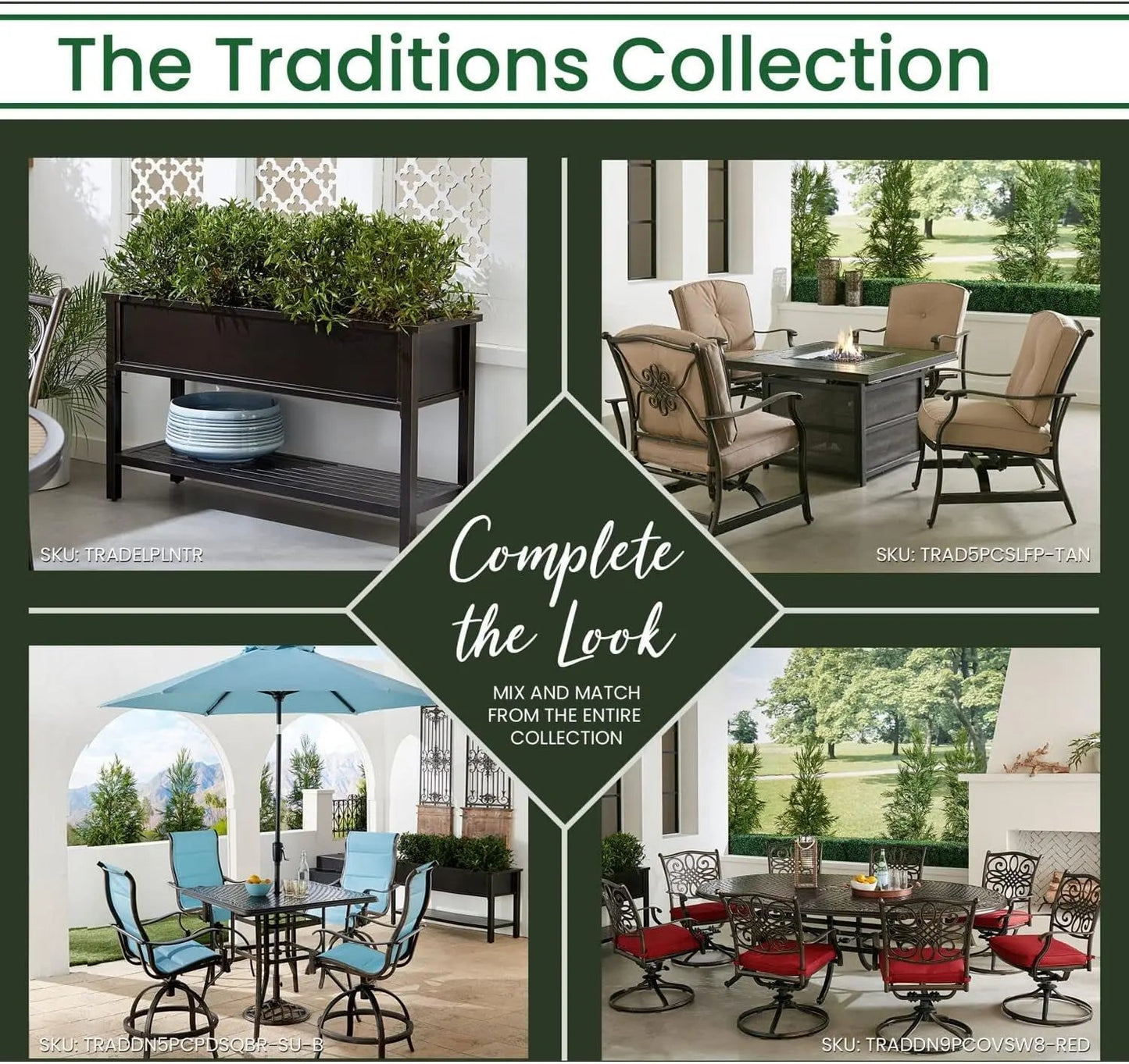 Elegant 50 Inch Outdoor Console Table with Shelves-4