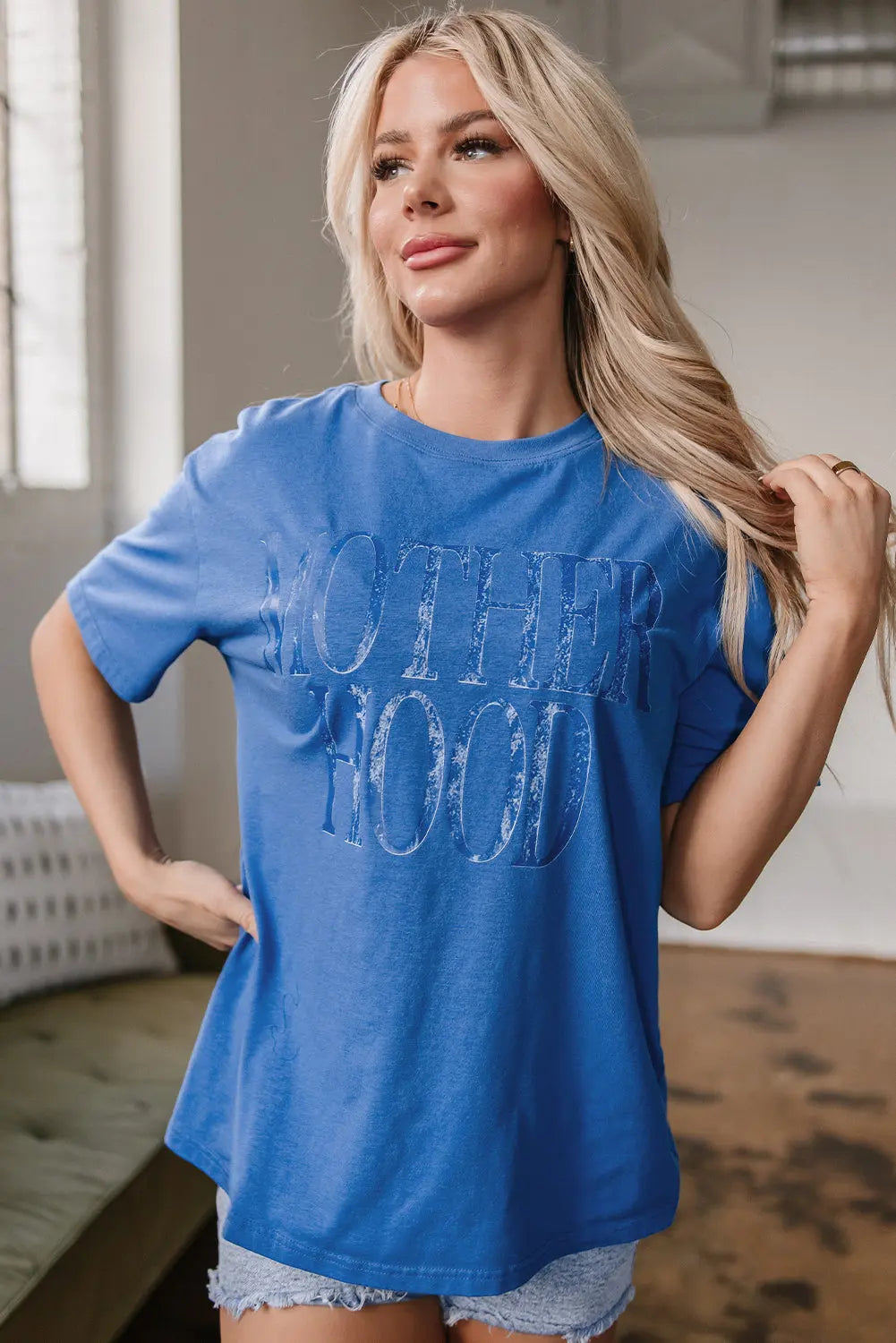 Vintage MOTHERHOOD Graphic Tee Threaded Pear