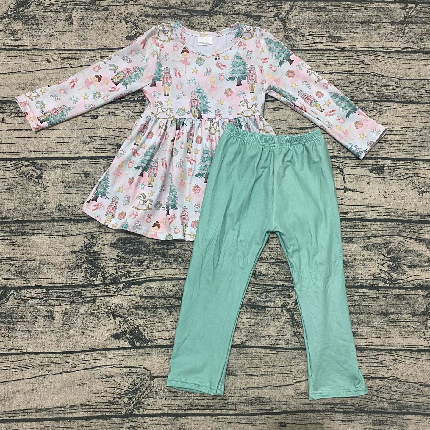 Mint Nutcracker two Piece set