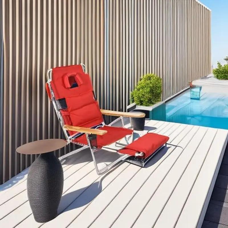 Deluxe Lightweight Reclining Lounge Chair with Footrest-4