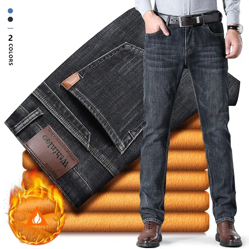 Men's Denim Jeans Fleece Lined Winter Weather Get it from Bo