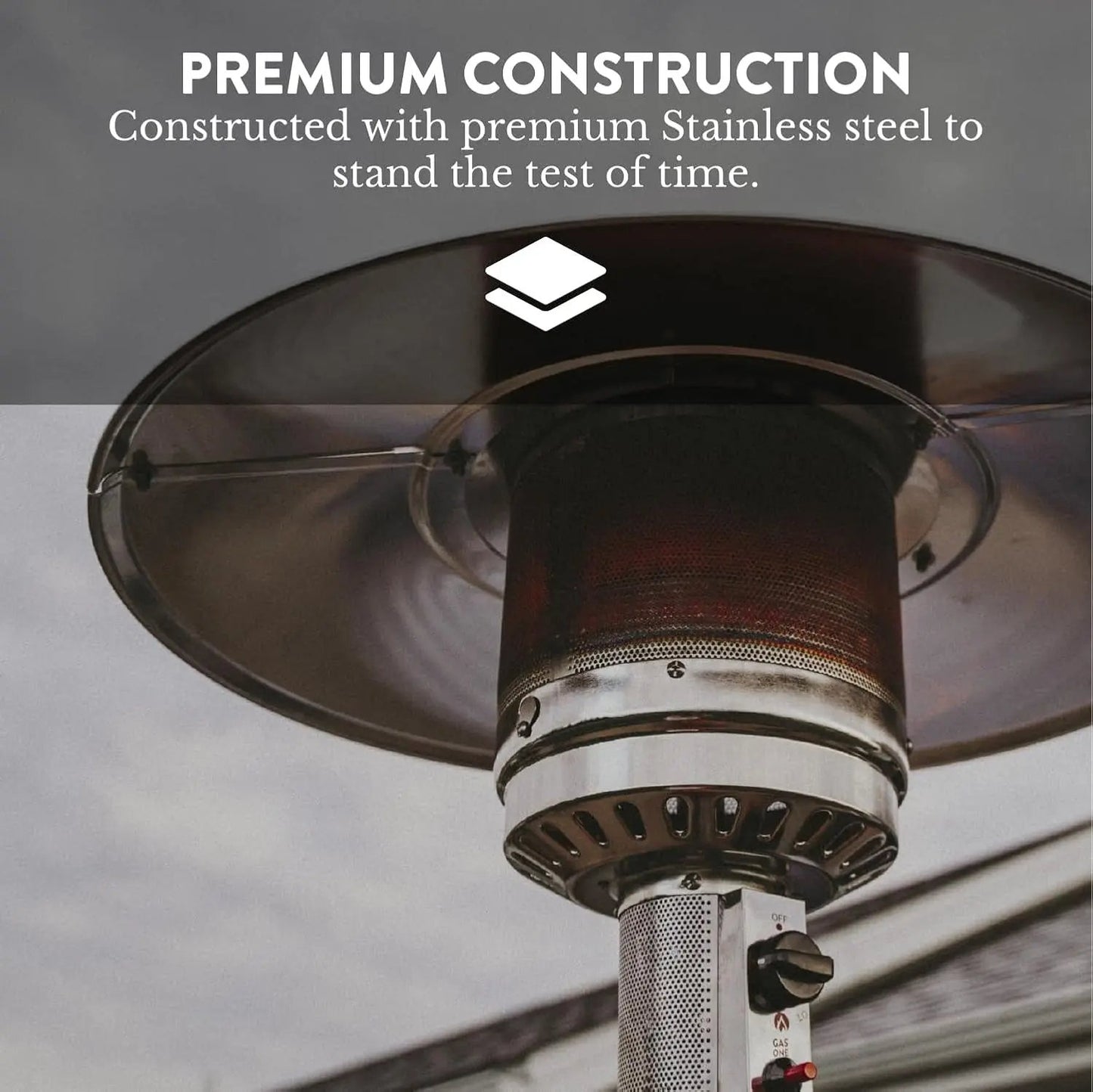 Gasone PH-8000 Outdoor Heaters for Patio – 50,000 BTU Propane Heater Outdoor for Backyard, Terraces, Home Garden – Heavy Duty Gas Powered Outdoor Patio Heater Portable Propane Heater with Wheels-4