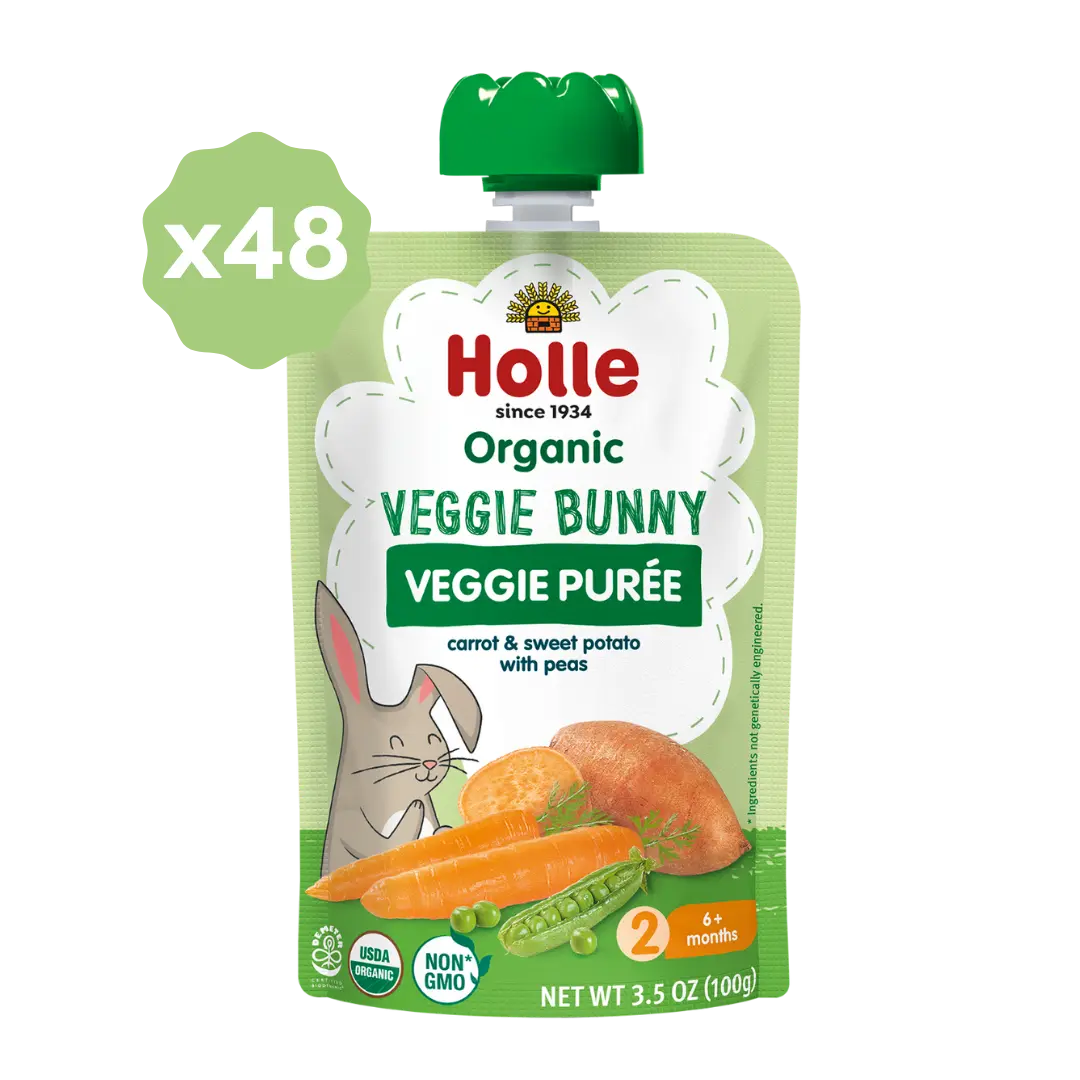 Holle Baby Food Pouches - Organic Veggie Puree - Veggie Bunny Holle USA