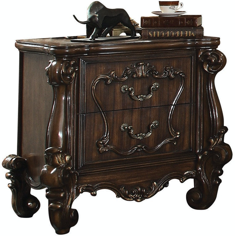 31" Brown Two Drawers Nightstand Homeroots