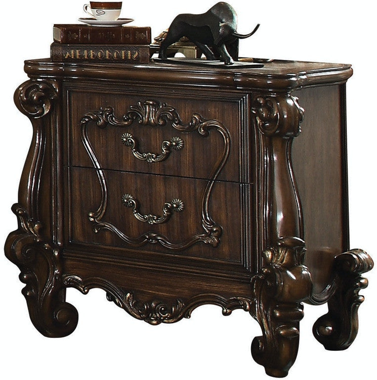 31" Brown Two Drawers Nightstand Homeroots