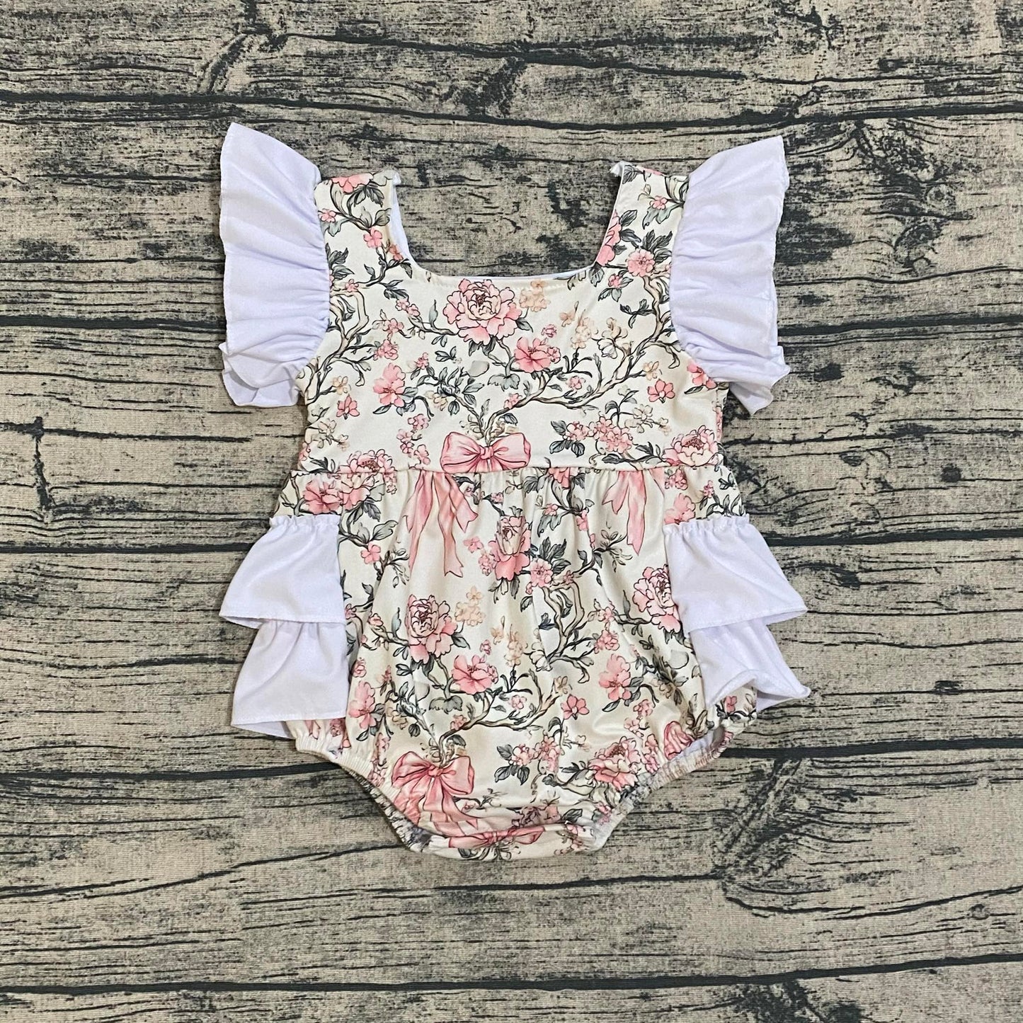 Floral bows ruffle romper - Get it from Bo