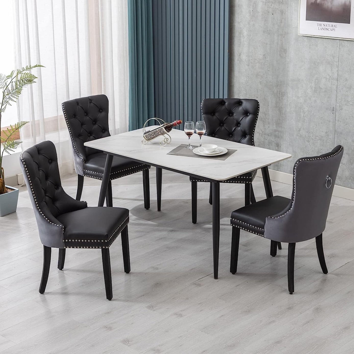 Dining Chairs Set of 4, Upholstered High-End Tufted Dining Room Chair ShipItFurniture