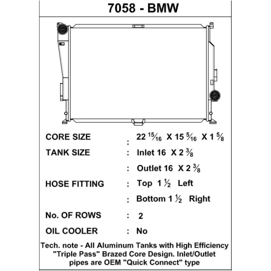 CSF 00-06 BMW M3 (E46) Triple Pass Radiator NP Motorsports