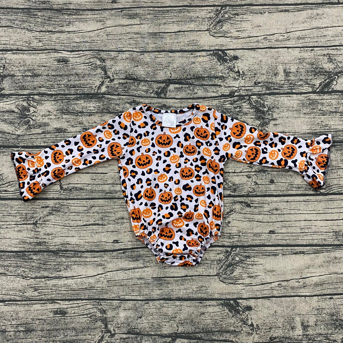 Leopard Pumpkins Long sleeve bell leo Leopardbaby Boutique