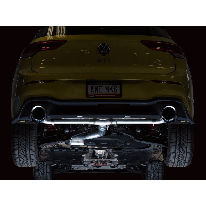 AWE 2022 VW GTI MK8 Track Edition Exhaust - Chrome Silver Tips NP Motorsports