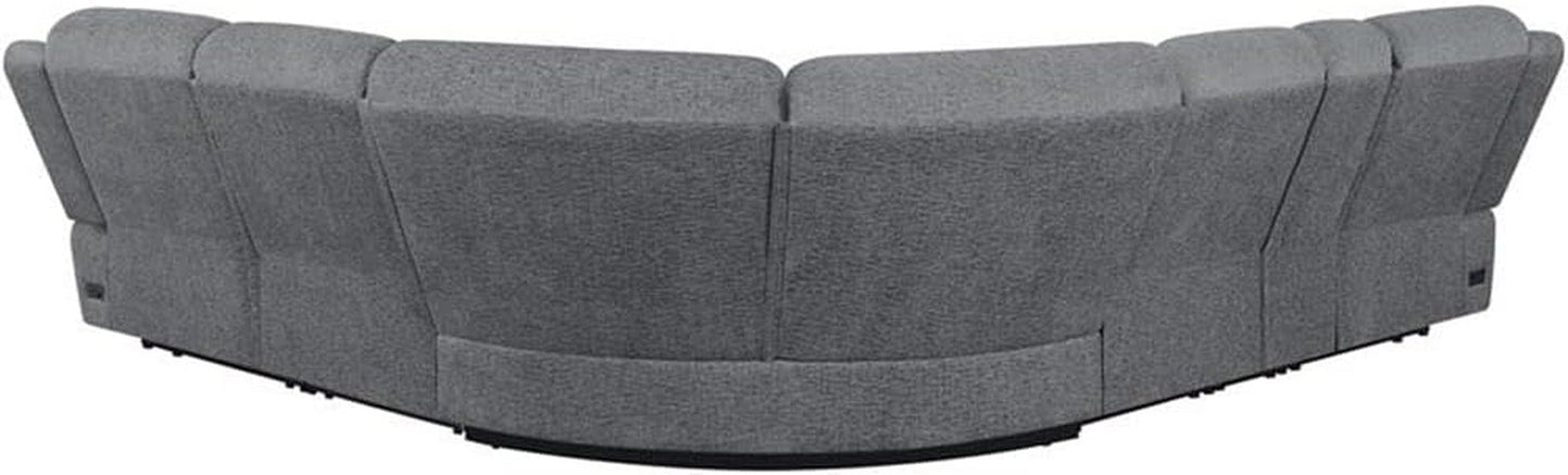Bahrain 6 Piece Charcoal Motion Sectional Sofa Living Room ShipItFurniture