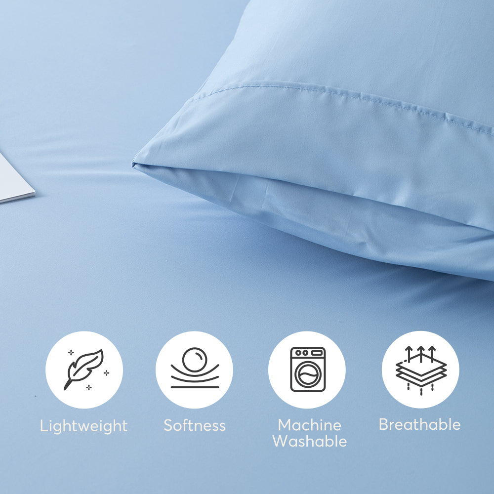 Kasentex All Season Deep Pocket Fitted Sheet Set with Pillowcases, Room Decor, Graduation Gifts Kasentex