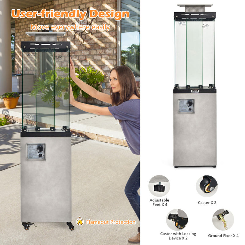 41,000 BTU Propane Patio Heater with Metal Hood ShipItFurniture