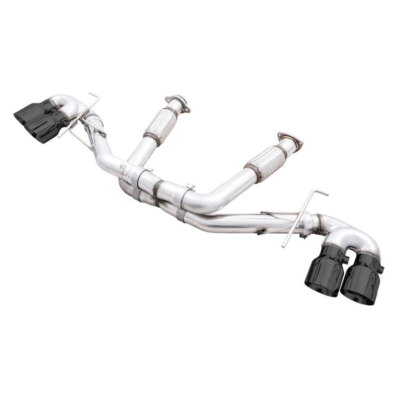 AWE Tuning 2020+ Chevrolet Corvette (C8) Track Edition Exhaust - Quad Diamond Black Tips NP Motorsports