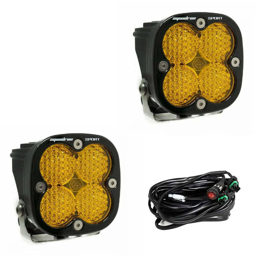 Baja Designs Squadron Sport LED Auxiliary Light Pod Pair | Universal Dunes 2 Dezert SXS