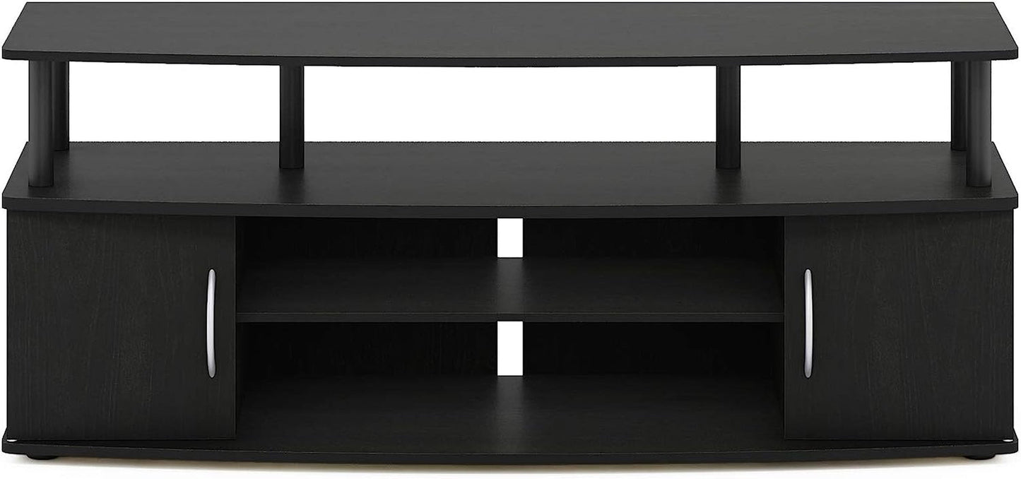 Jaya 55 Inch TV Entertainment Stand Blackwood Wood Cabinet