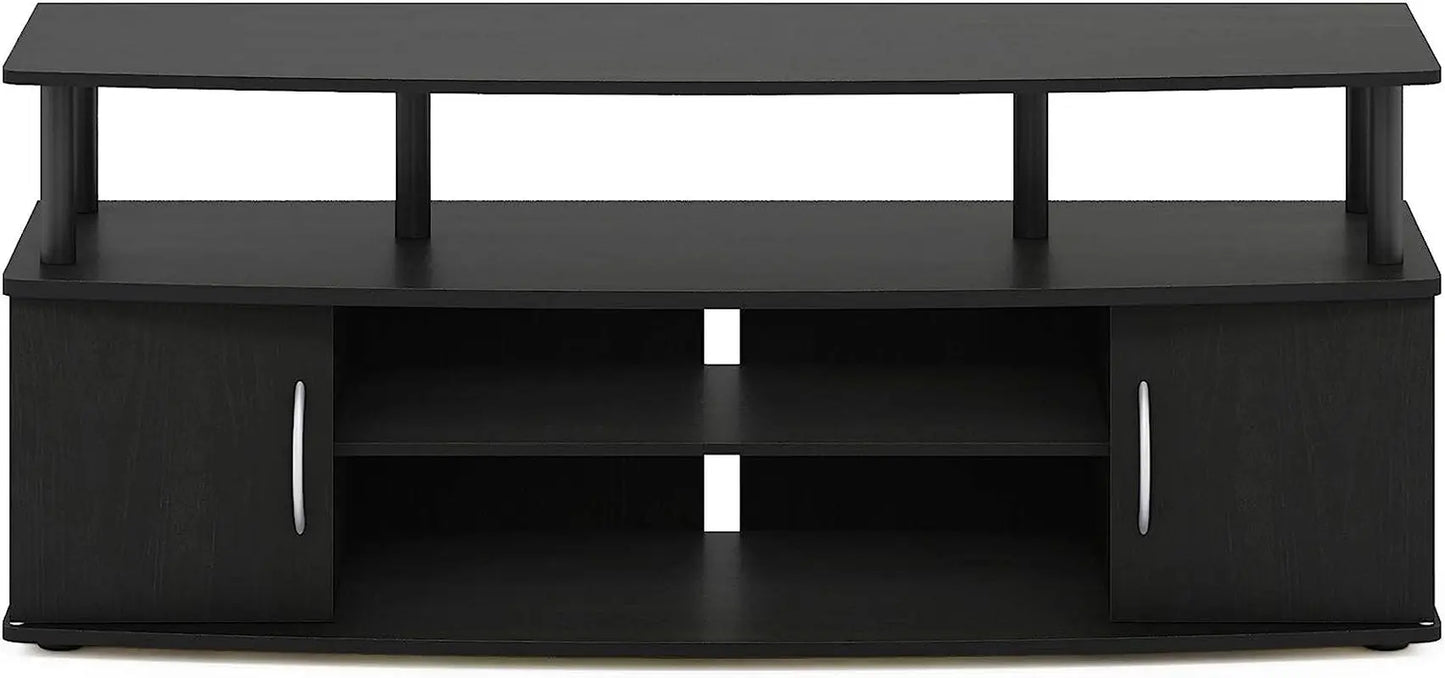 Jaya 55 Inch TV Entertainment Stand Blackwood Wood Cabinet ShipItFurniture
