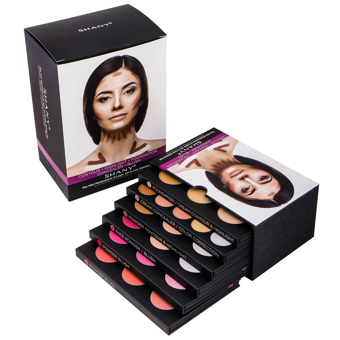 Masterpiece Makeup Kit – Shaping, Highlighting and Contouring Palettes SHANY