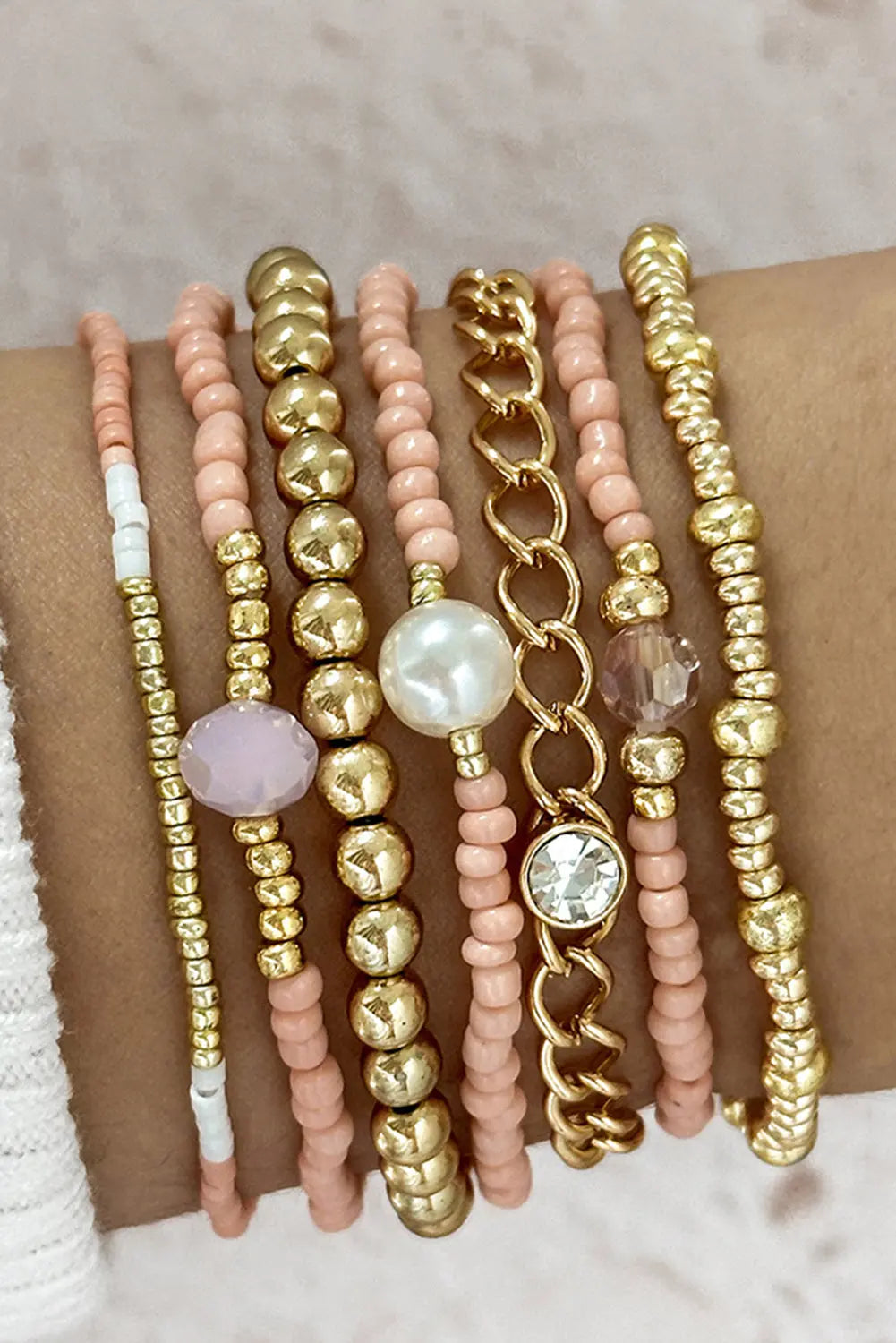 Nancy Simple Beaded Layer Bracelet