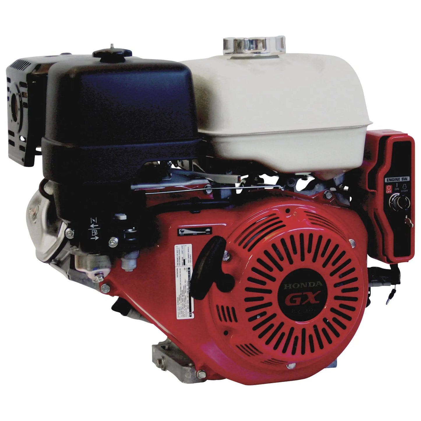 Honda Horizontal OHV Engine — 389cc, GX Series, 1in. x 3 31/64in. Shaft Electric Start Honda