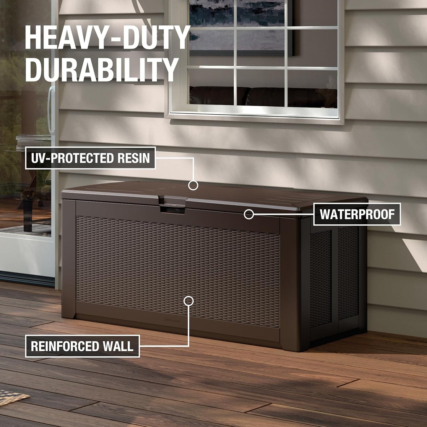 Extra Large Weather Resistant Outdoor Storage Deck Box ShipItFurniture