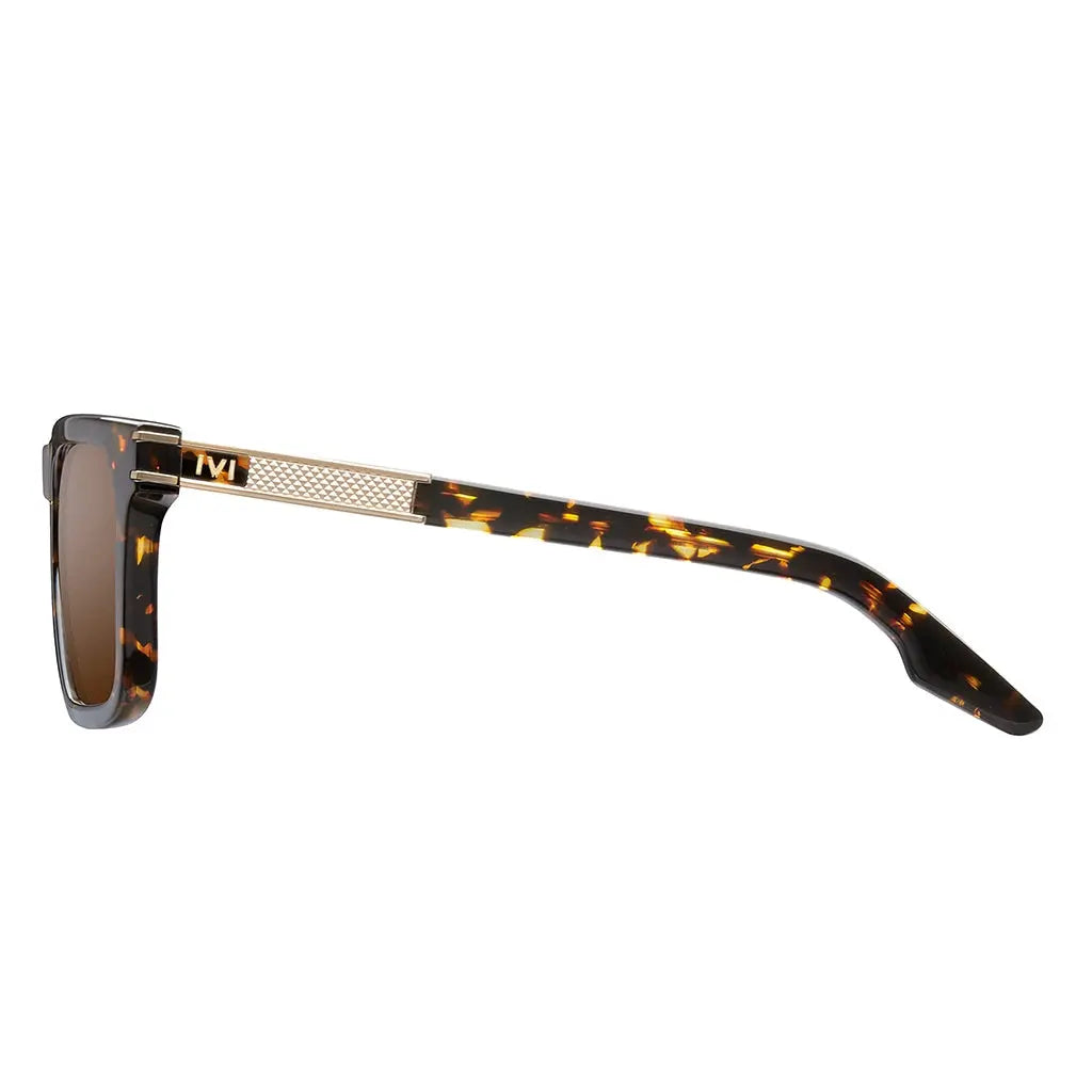 Gravitas: Polished Ambercomb Tortoise - Brushed Gold / Bronze AR Lens - Get it from Bo