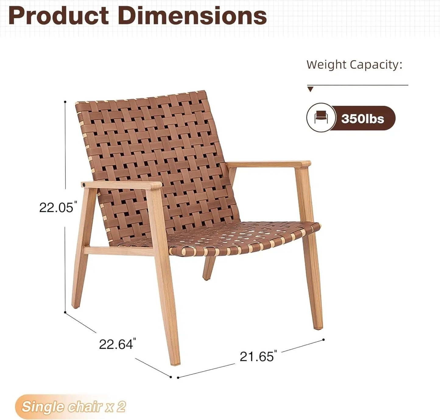 Durable Outdoor Chairs Set for Patio and Garden-4