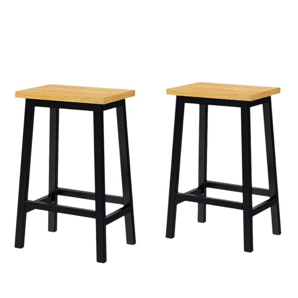 45" Black Wood Rolling Kitchen Island Set With Storage