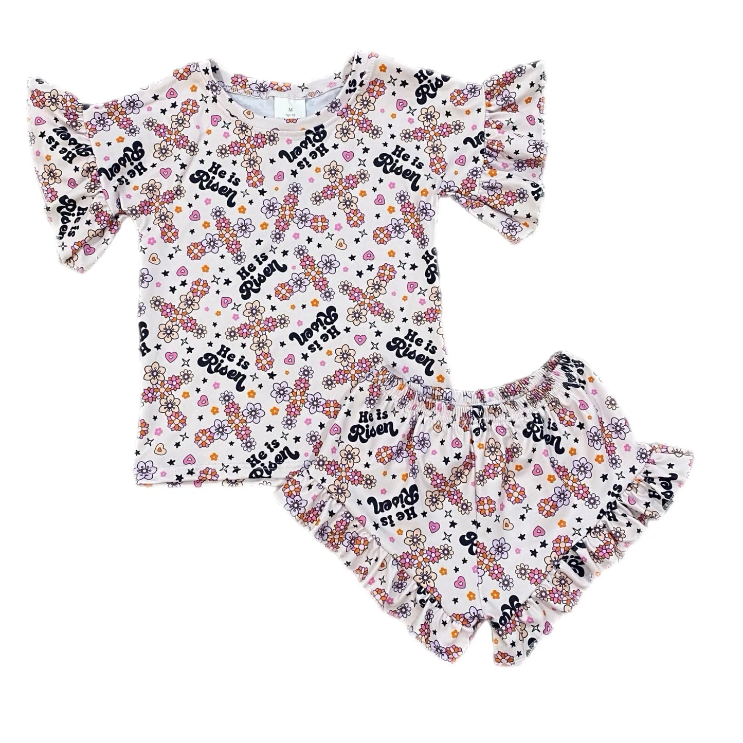 He is risen ruffle top set - Get it from Bo