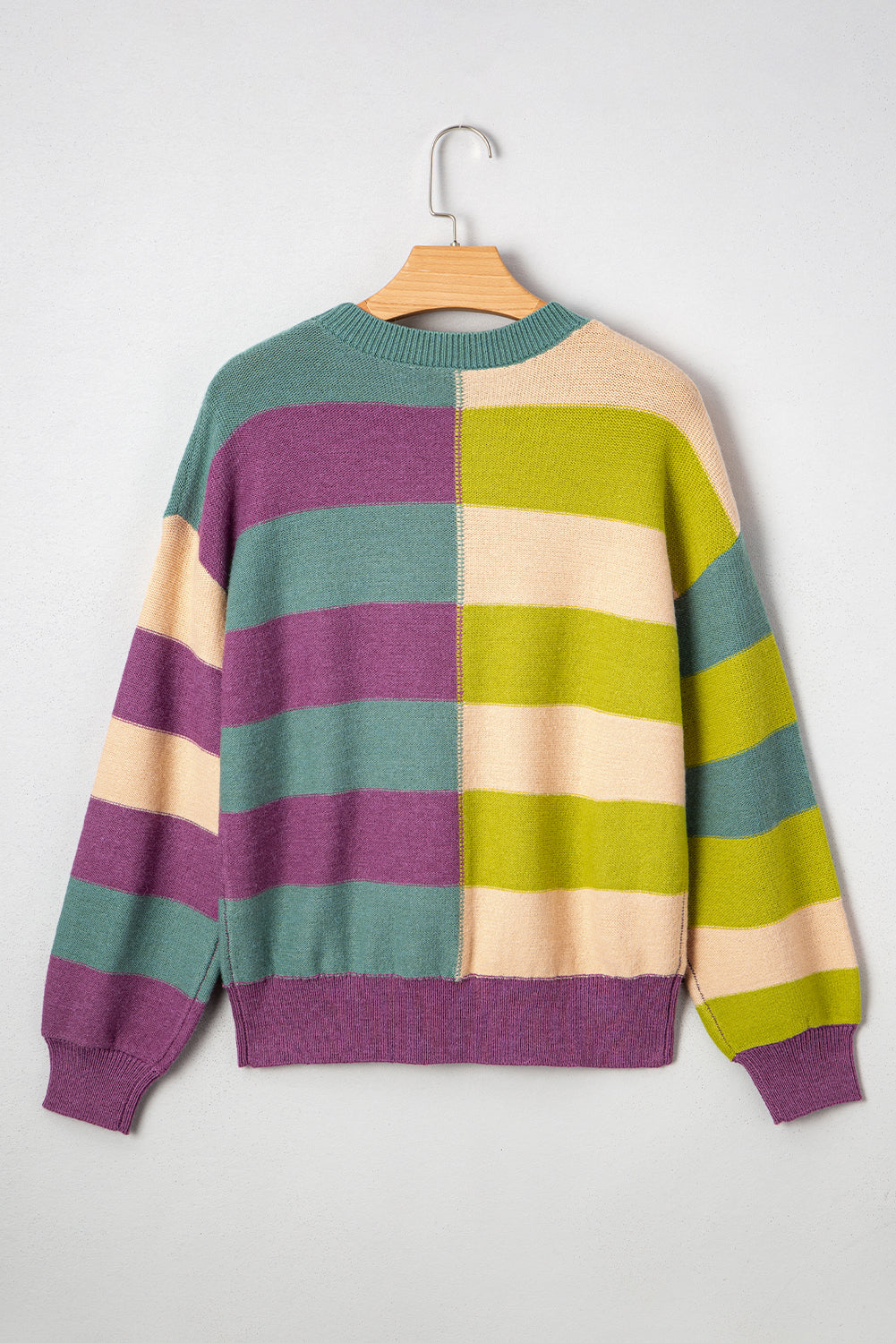 Isabelle Ribbed Edge Casual Sweater Threaded Pear