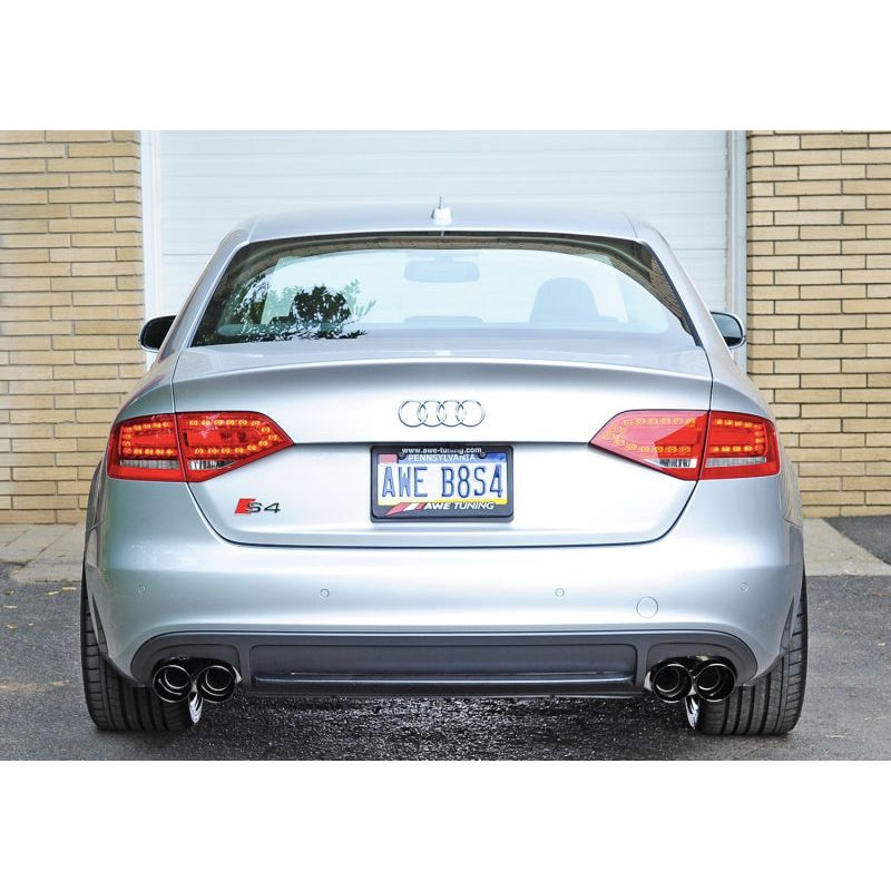 AWE Tuning Audi B8 / B8.5 S4 3.0T Touring Edition Exhaust - Diamond Black Tips (90mm) NP Motorsports