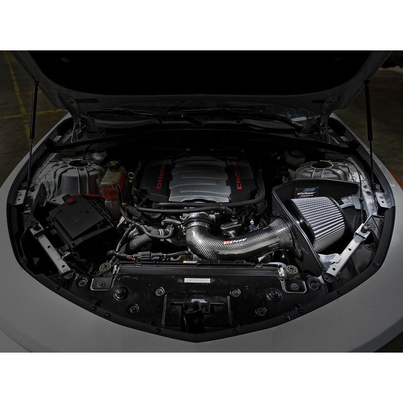 aFe 19-21 GM Trucks 5.3L/6.2L Track Series Carbon Fiber Cold Air Intake System W/ Pro Dry S Filters NP Motorsports