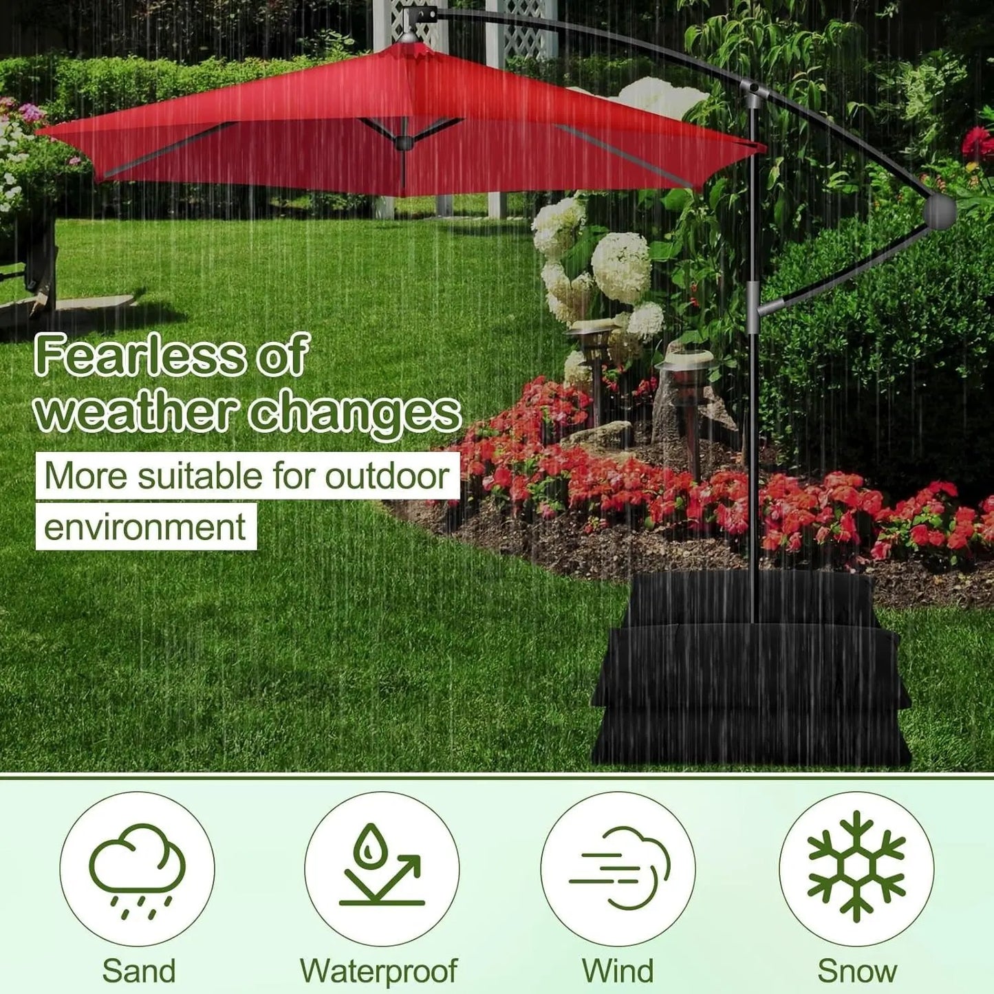 5pcs 55lb Umbrella Base Weights Sandbags Outdoor-4