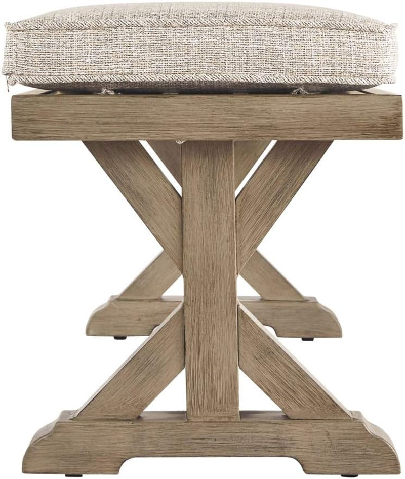 Outdoor Upholstered Dining Bench with All-Weather Foam ShipItFurniture