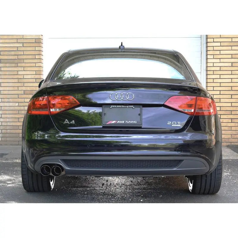 AWE Tuning Audi B8 A4 Touring Edition Exhaust - Single Side Diamond Black Tips NP Motorsports