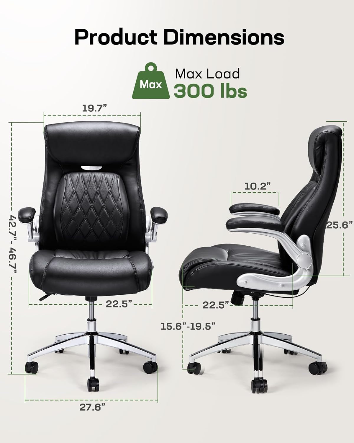 Executive Office Chair With Dynamic Lumbar Support