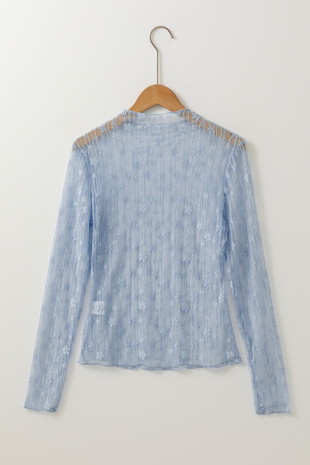 Adalynn Sheer Floral Lace Long Sleeve Top